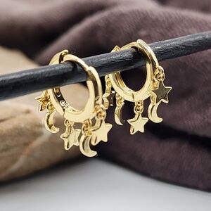 FP Jewelry Cosmic Sirciam Tiny Star Moon 18K Gold plated Light Minimalist